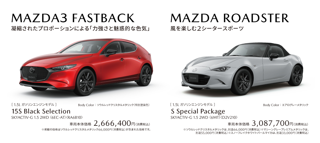 MAZDA3 FB ブラックセレクション ロードスター Sスペシャルパッケージ 